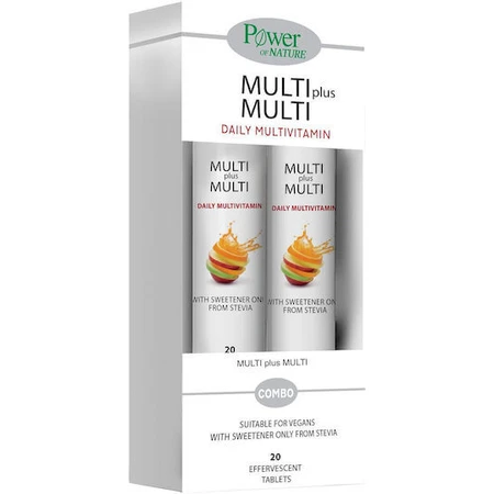 Power Of Nature Multi Plus Multi Energy Multivitamine Perzik 2 x 20 bruistabletten