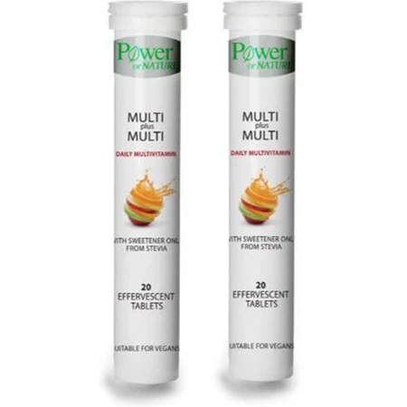 Power Of Nature Multi Plus Multi Energy Multivitamine Perzik 2 x 20 bruistabletten