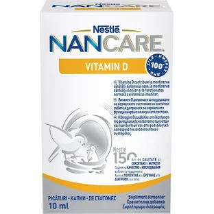 Nestlé NanCare Vitamine D pour le renforcement du système immunitaire et la santé des oeufs 10ml