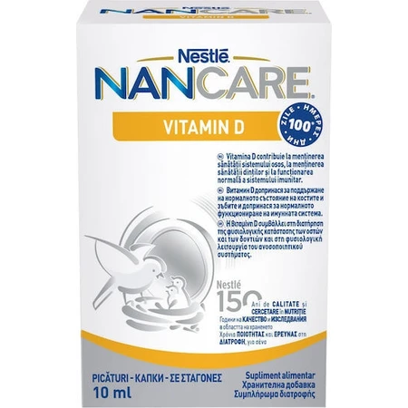 Nestlé NanCare Vitamine D pour le renforcement du système immunitaire et la santé des oeufs 10ml