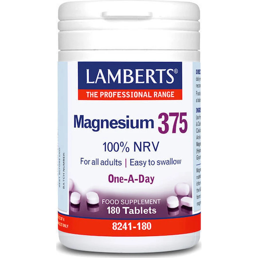 Lamberts Magnesium 100% NRV 375mg 180 tablets