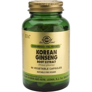 Solgar Extracto de Raíz de Ginseng Coreano 60 cápsulas vegetales