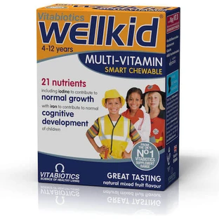 Vitabiotics WellKid WellKid Smart Chewable with Omega-3 Multivitamin for Energy Fruit 30 chewable tablets