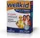 Vitabiotics WellKid Smart Kauwtabletten met Omega-3 Multivitamine voor Energie Fruit 30 kauwtabletten