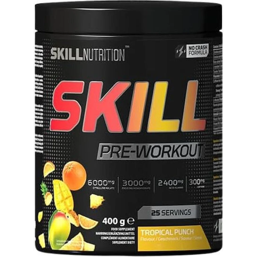 Skill Nutrition Skill Pre-Entrenamiento Especialidad Complemento Alimenticio 400gr Frambuesa Azul