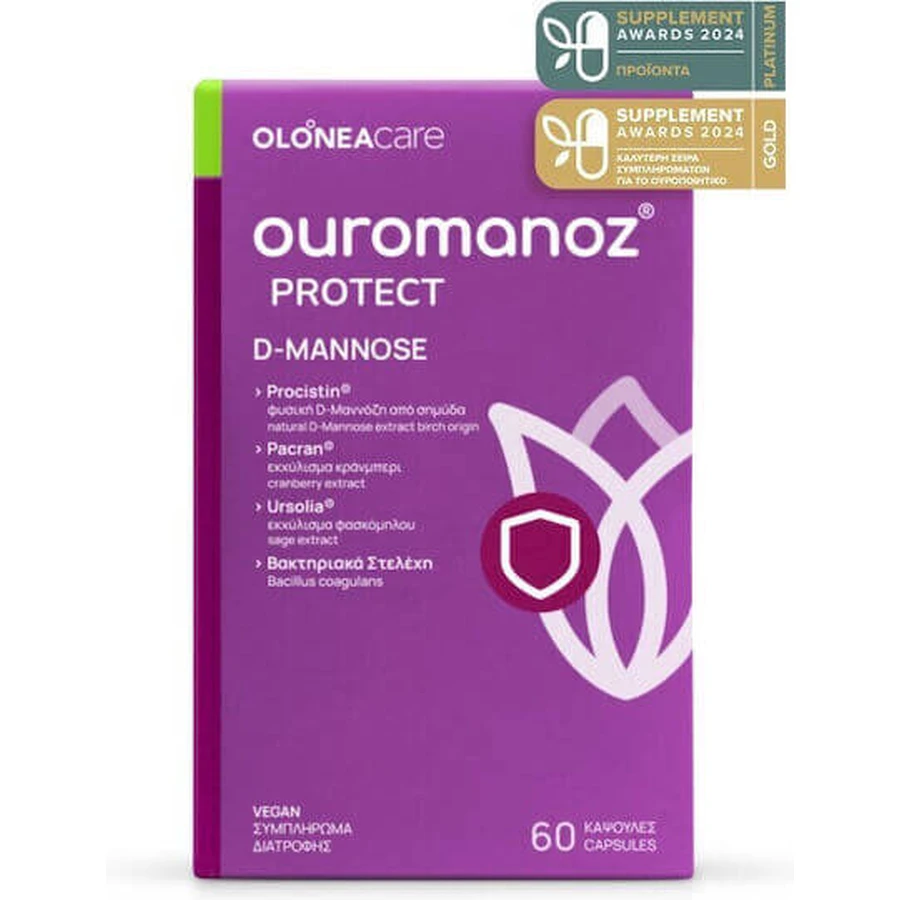 Olonea Ouromanoz Protect D-Mannose Complément alimentaire spécial 60 gélules végétales