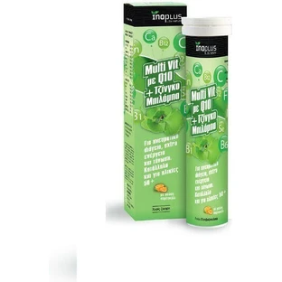 Ino Plus Multi + Q10 + Gingko Biloba Multivitamínico energético para adultos mayores de 50 años 20 comprimidos ef