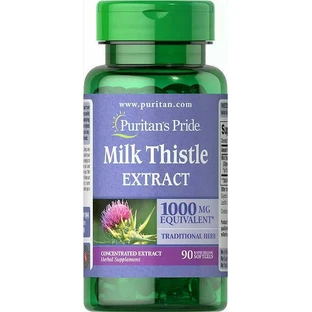 Puritan's Pride Extracto de cardo mariano 4:1 1000 mg 90 cápsulas blandas