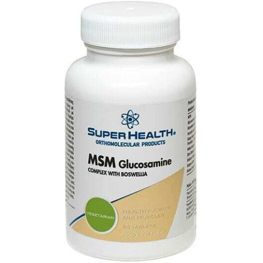 Super Health Msm Glucosamine Complex With Boswellia Joint & Bone Health Supplement 90 tabs