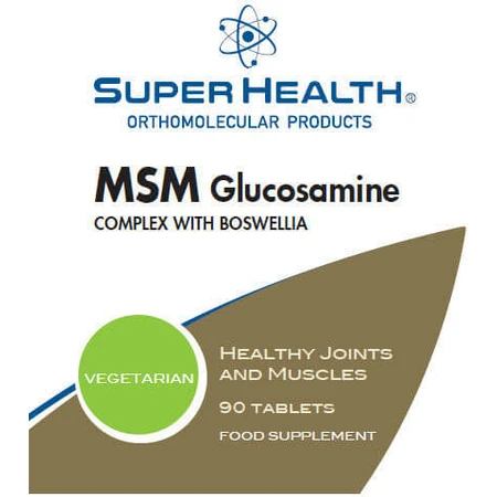 Super Health Msm Glucosamine Complex With Boswellia Joint & Bone Health Supplement 90 tabs