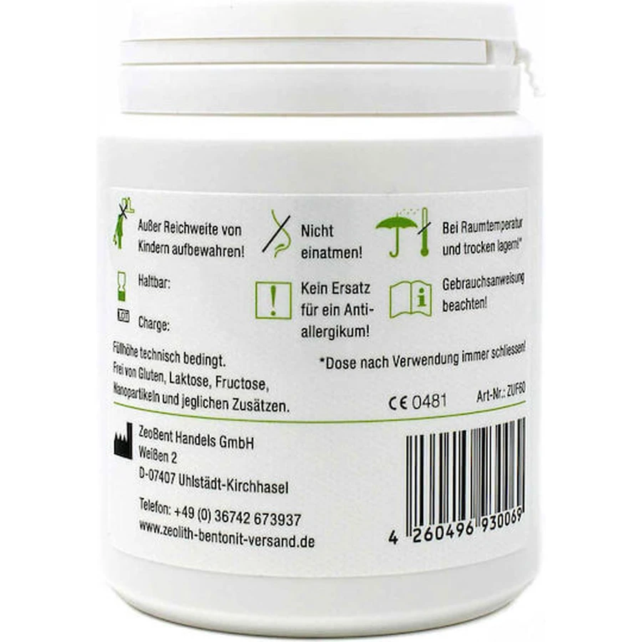 Zeolith-Bentonite-Versand 60gr Natural Detoxification and Cleansing