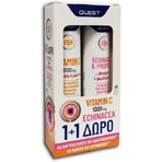 Quest Vitamin C & Echinacea & Propolis Vitamin C & Echinacea & Propolis 20 Brausetabletten für das Immunsystem, die Haut und die antioxidative Wirkung 1000mg Multi Flavours