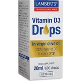Lamberts Vitamin D3 Drops Vitamin for Immune System Strengthening & Egg Health 200iu 20ml