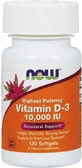 Now Foods Vitamin D-3 Vitamin for Immune Support &amp; Egg Health 10000iu 120 softgels