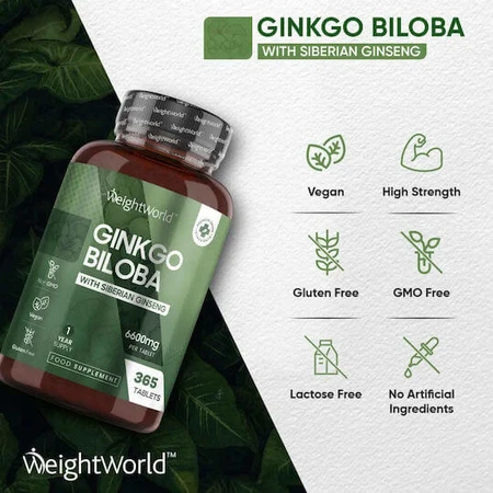 WeightWorld Ginkgo Biloba 6600mg 365 Dateien