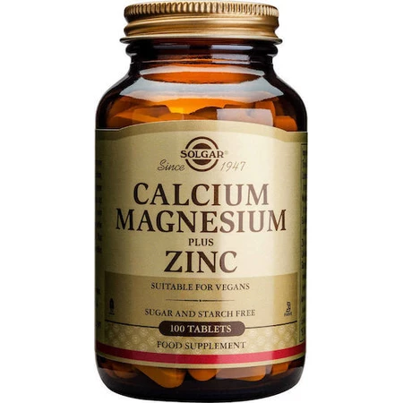 Solgar Calcium Magnesium Plus Zinc 100 Tablets