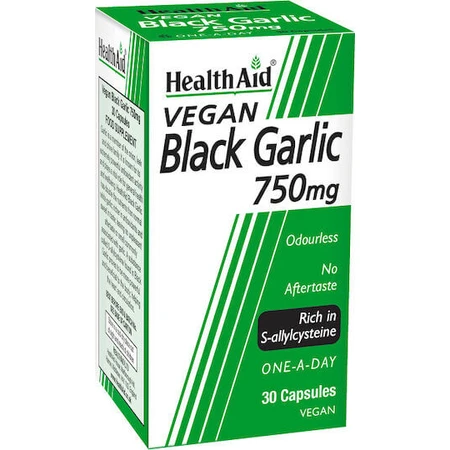 Gesundheit Hilfe Schwarzer Knoblauch 750mg 30 pflanzliche Kapseln