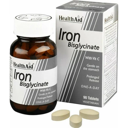 Health Aid Iron Bisglycinate 30mg 90 Tablets