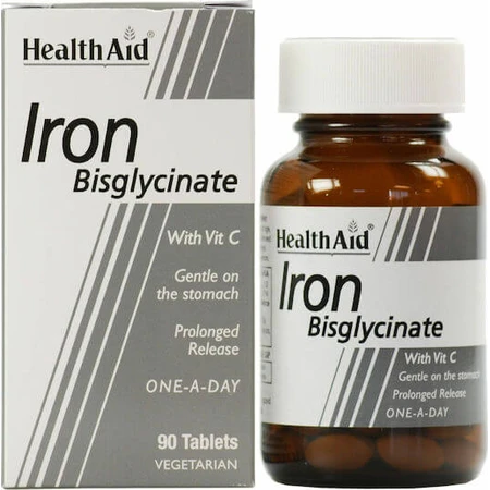 Health Aid Iron Bisglycinate 30mg 90 Tablets