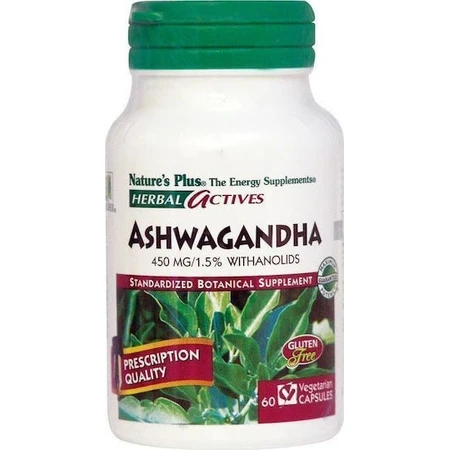 Nature's Plus Herbal Actives Ashwagandha 60 plantaardige capsules