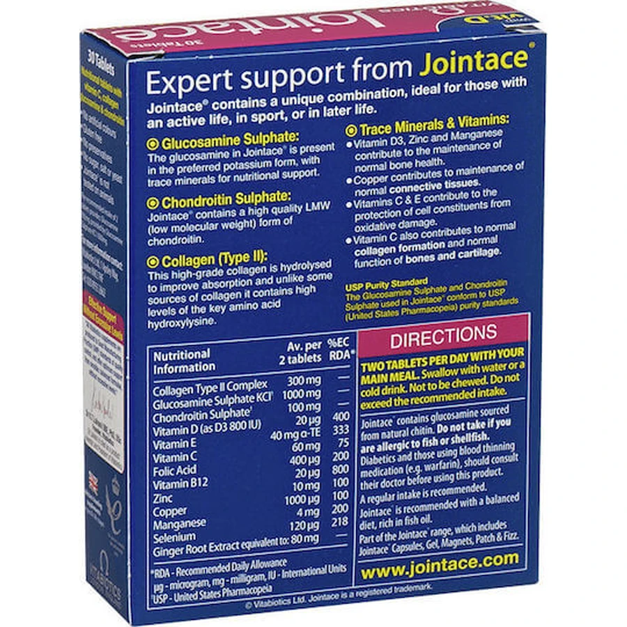 Vitabiotics Jointace Collageen voor gewrichts- en botgezondheid 30 tabs
