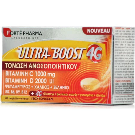 Forte Pharma Ultra Boost 4G Multivitamine voor Versterking Immuunsysteem Oranje 30 tabs eff