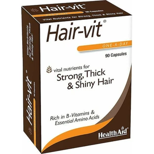 Health Aid Hair-Vit Complemento Alimenticio Especial 90 cáps.