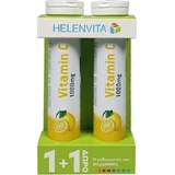 Helenvita Vitamine C voor ondersteuning van het immuunsysteem, de huid en antioxidanten 1000mg Citroen 2 x 20 bruistabletten