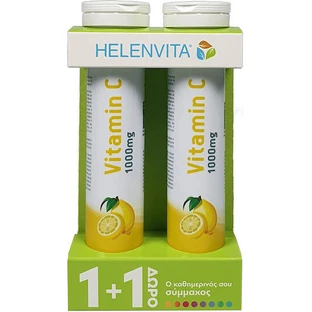 Helenvita Vitamine C voor ondersteuning van het immuunsysteem, de huid en antioxidanten 1000mg Citroen 2 x 20 bruistabletten