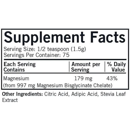 Kirkman Magnesium Bisglycinate Bufferized Magnesium Powder 113gr