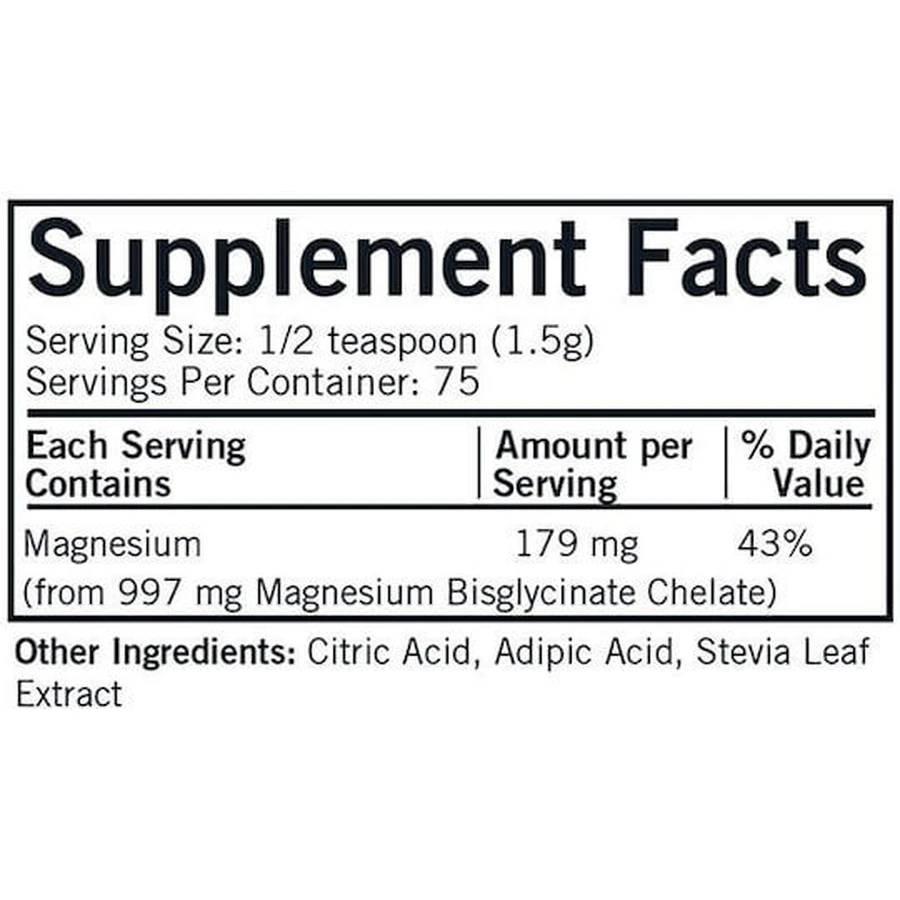 Kirkman Magnesium Bisglycinate Bufferized Magnesium Powder 113gr