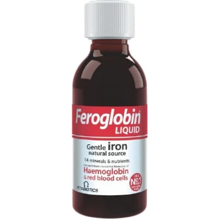 Vitabiotics Feroglobin Hierro Líquido con Vitaminas B y Zinc 200ml Miel Naranja Naranja