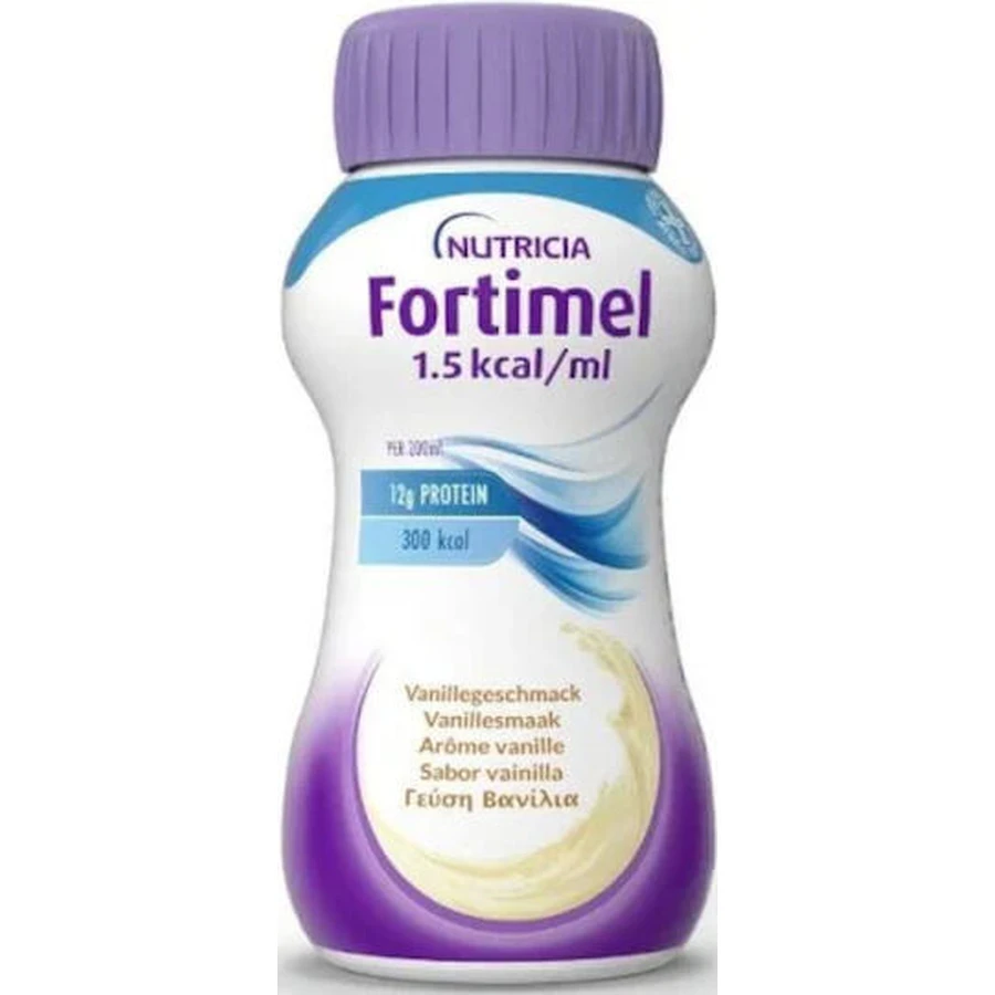 Nutricia Fortimel Eiwit 1.5kcal Supplement voor Gewichtsverlies 4 x 50ml Vanille