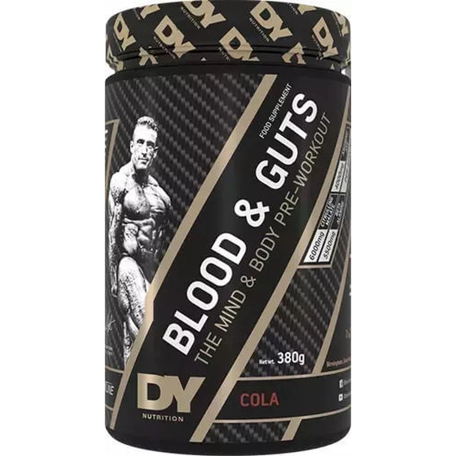 Dorian Yates Blut & Guts Pre Workout Ergänzung 380gr Cola