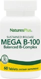Nature's Plus Mega B-100 Vitamin for Energy, Immune &amp; Nervous System Support 100mg 60 Tablets