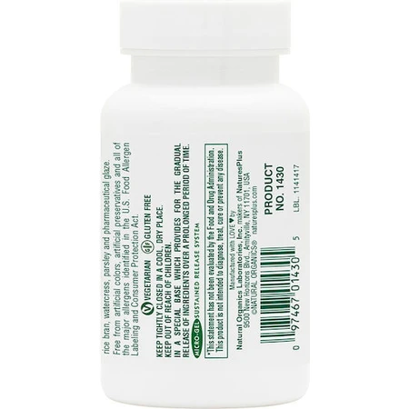 Nature's Plus Mega B-100 Vitamin for Energy, Immune & Nervous System Support 100mg 60 Comprimés