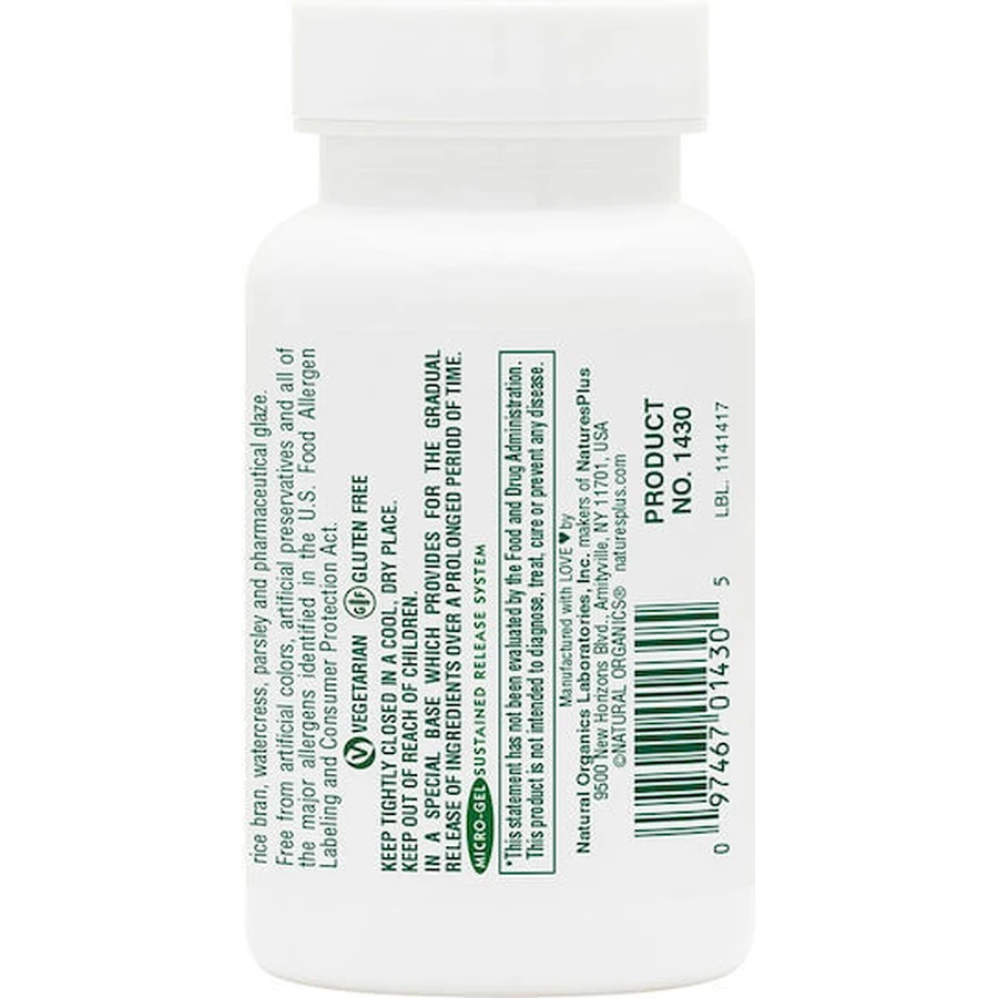 Nature's Plus Mega B-100 Vitamin for Energy, Immune & Nervous System Support 100mg 60 Comprimés