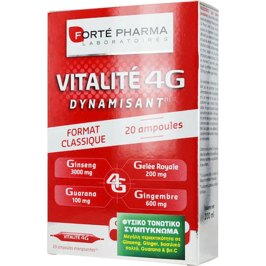 Forte Pharma Vitalite 4G Vitalite 4G Complemento Alimenticio Especial 20 x 0ml Multisabor