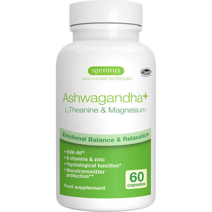 iGennus Ashwagandha+ L-theanine & Magnesium 600mg 60 caps