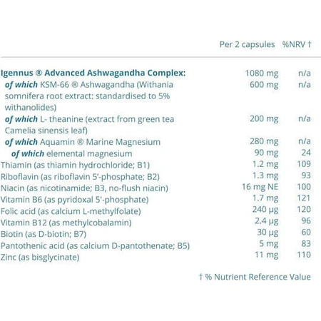 iGennus Ashwagandha+ L-theanine & Magnesium 600mg 60 caps