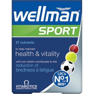 Vitabiotics Wellman Wellman Sport Gezondheid & Vitaliteit Speciaal Dieetsupplement 30 tabs
