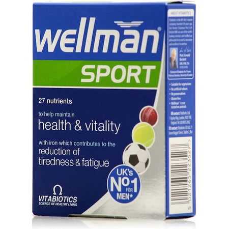 Vitabiotics Wellman Wellman Sport Gezondheid & Vitaliteit Speciaal Dieetsupplement 30 tabs
