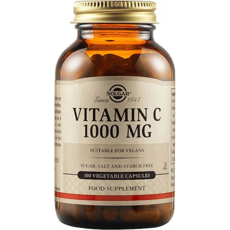Solgar Vitamin C Vitamin for Immune Support, Skin & Antioxidant Action 1000mg 100 veget capsules