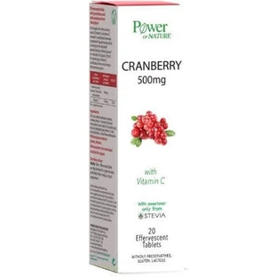 Power Of Nature Canneberge avec Vitamine C et Stevia 20 tranches