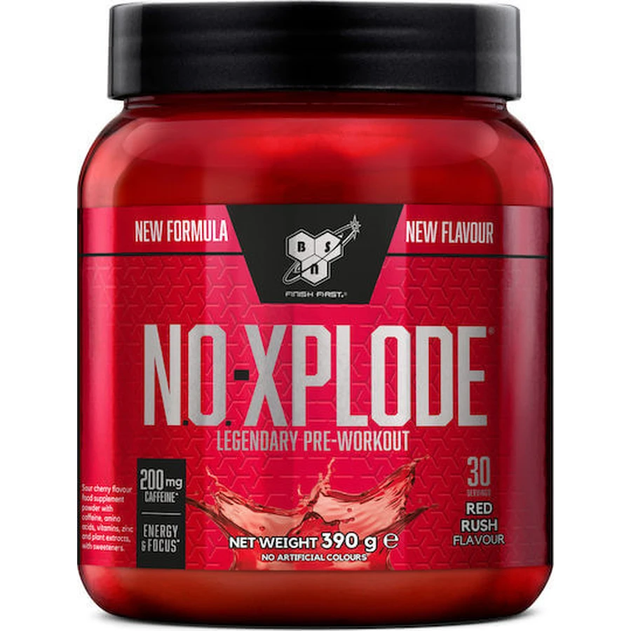 BSN N.O.-Xplode Suplemento Pre-Entrenamiento 390gr Furia Roja