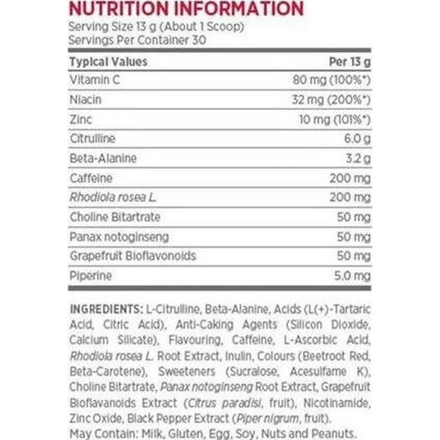 BSN N.O.-Xplode Suplemento Pre-Entrenamiento 390gr Furia Roja