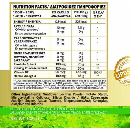 John Noa Rhodiola, Teunisbloem, B7, Omega 3 30 caps