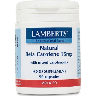 Lamberts Beta Caroteno Vitamina para el Cabello, la Piel y Acción Antioxidante 15mg 90 cáps.