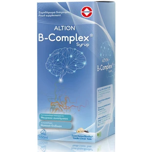 Altion B-Complex Vitamin Syrup for Energy, Immune & Nervous System Strengthening Vanilla Cream 150ml
