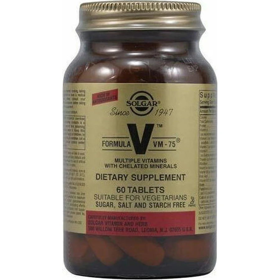 Solgar Formula VM-75 Multivitamine voor energie 60 tabletten